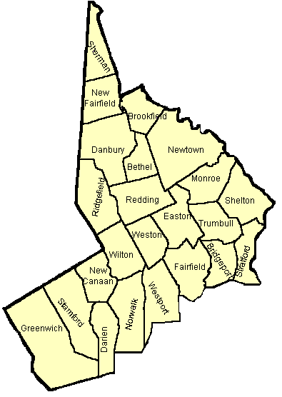 town of fairfield ct map